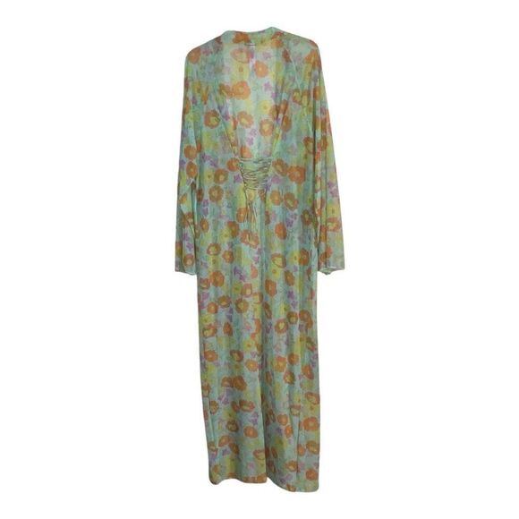 Savage x Fenty Free Spirit Floral Mesh Sheer Full Length Robe Women’s Size 2X/3X - Picture 6 of 9